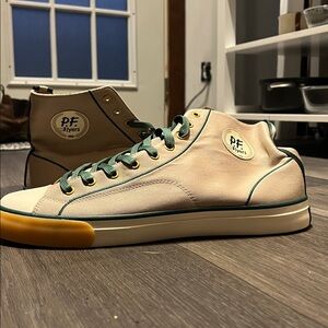 PF Flyers High-Top Beige/Green/White